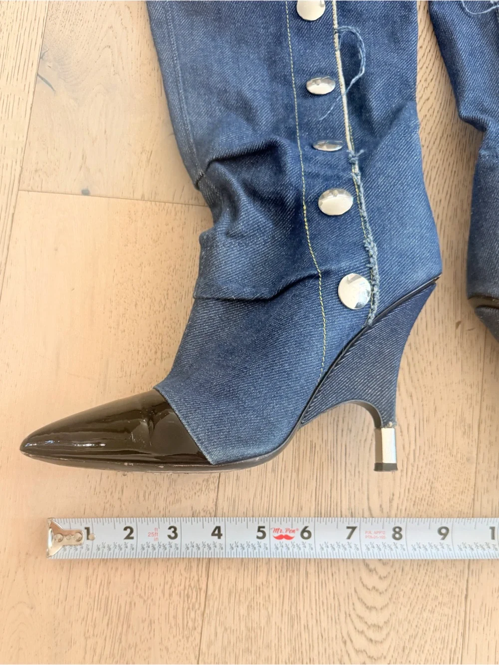 Giuseppe Zanotti Harper Denim Over-the-Knee Boots EU 37.5
